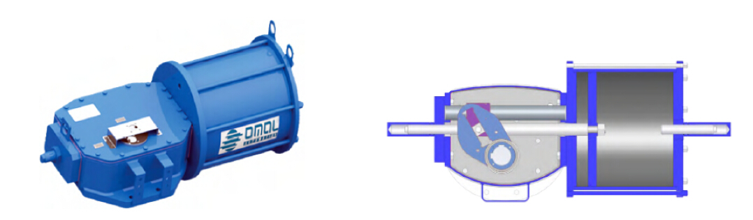 輸出力矩最大的重型氣動(dòng)執(zhí)行器，主要應(yīng)用在石油石化領(lǐng)域